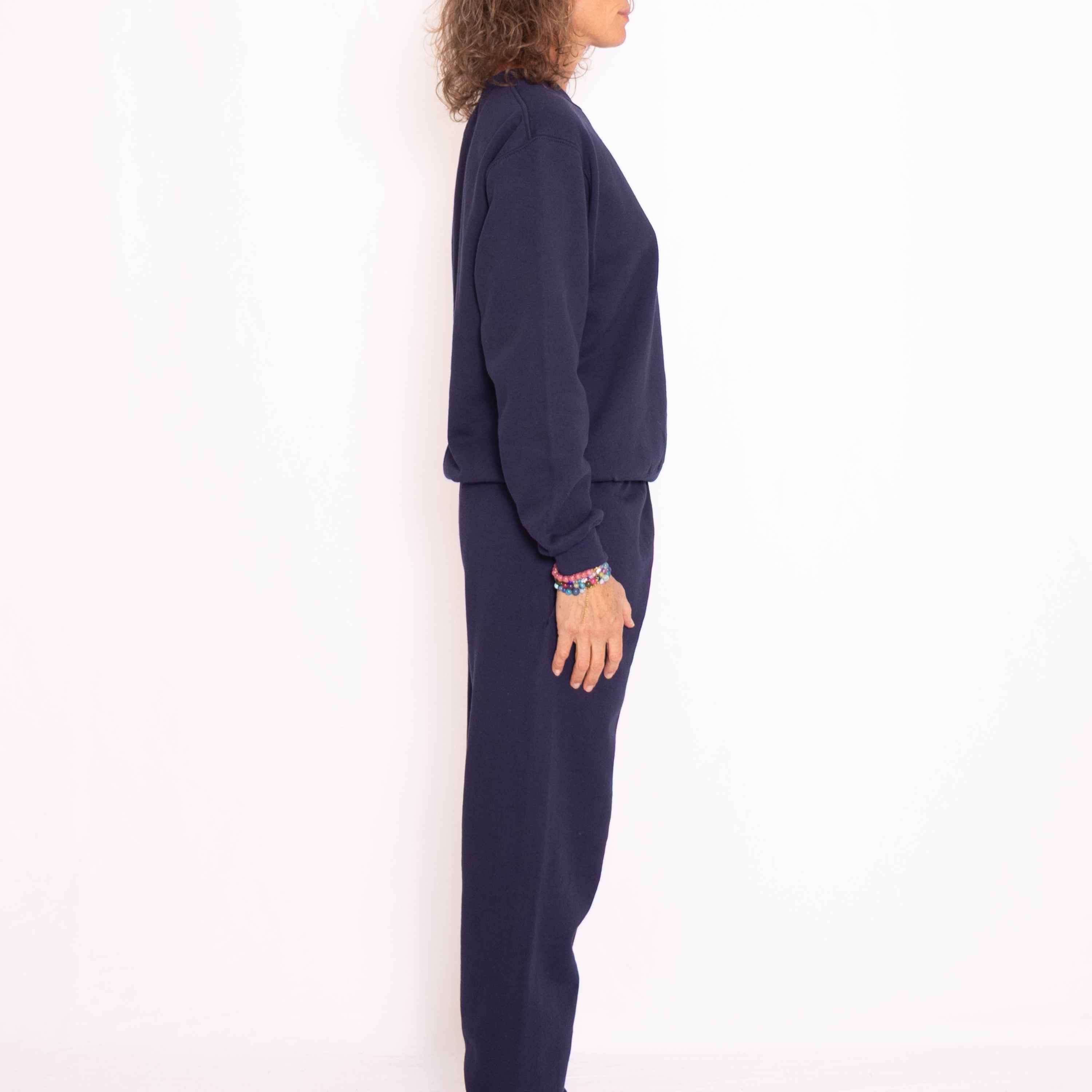 Sweat set with crewneck navy