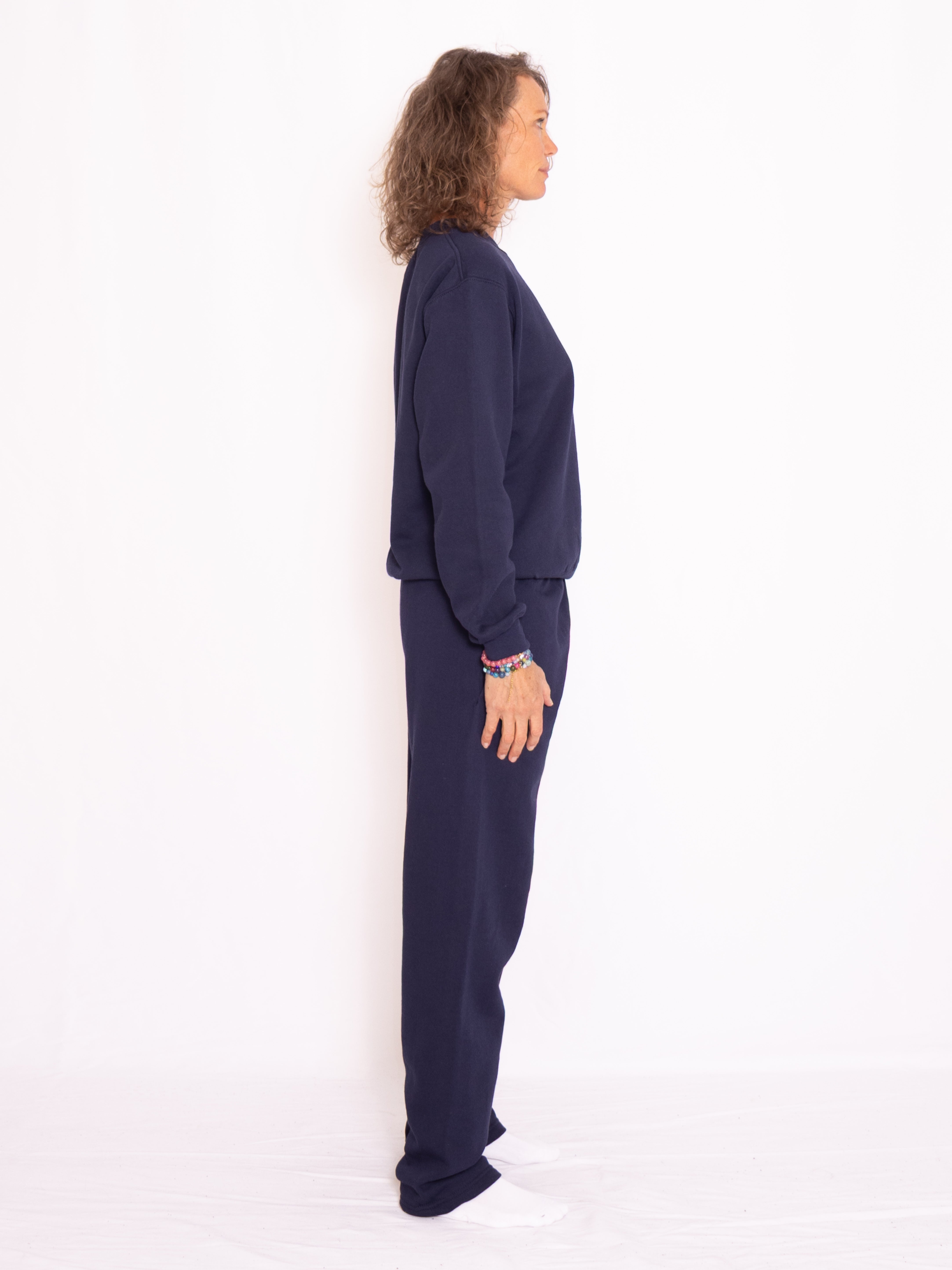 Sweat set with crewneck navy