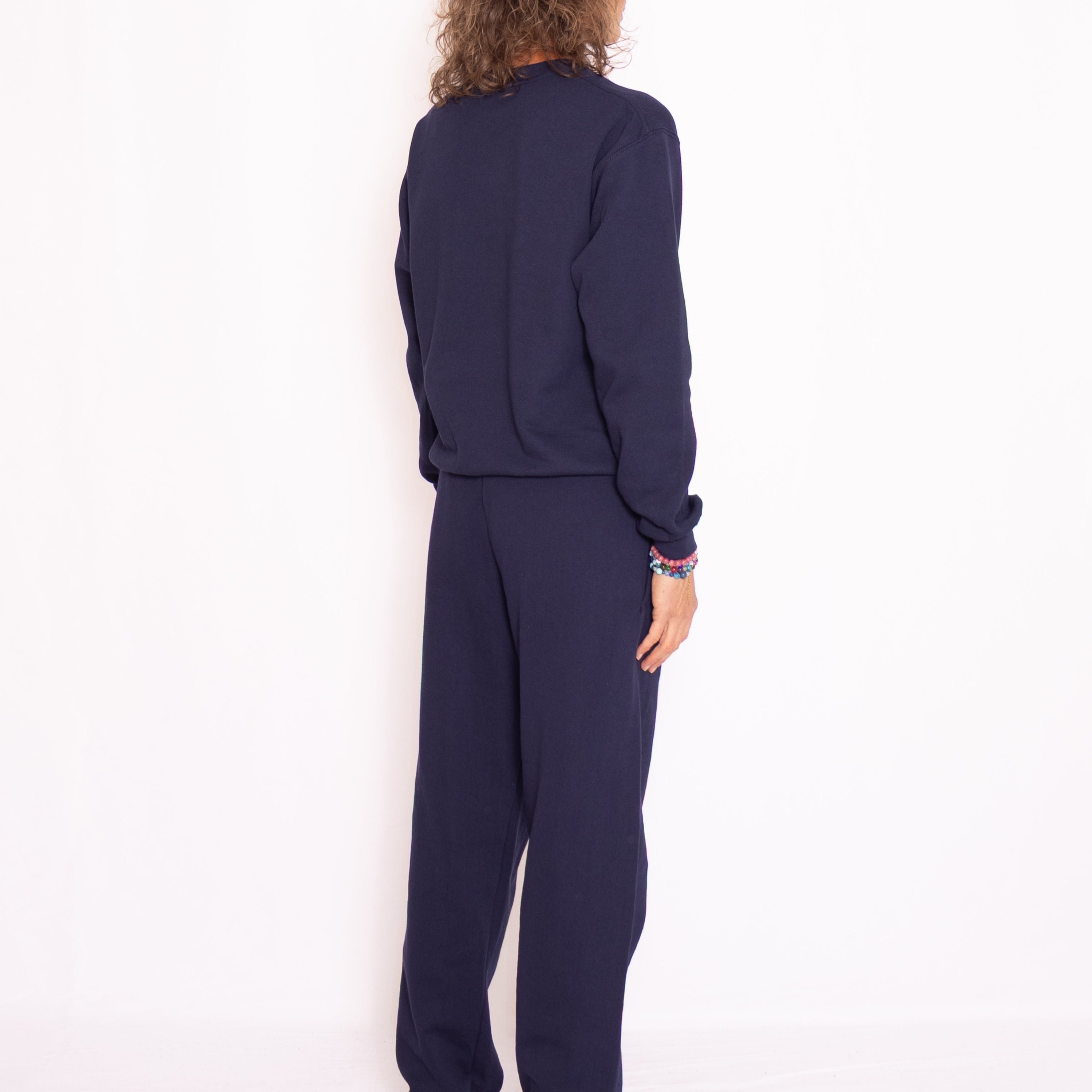 Sweat set with crewneck navy