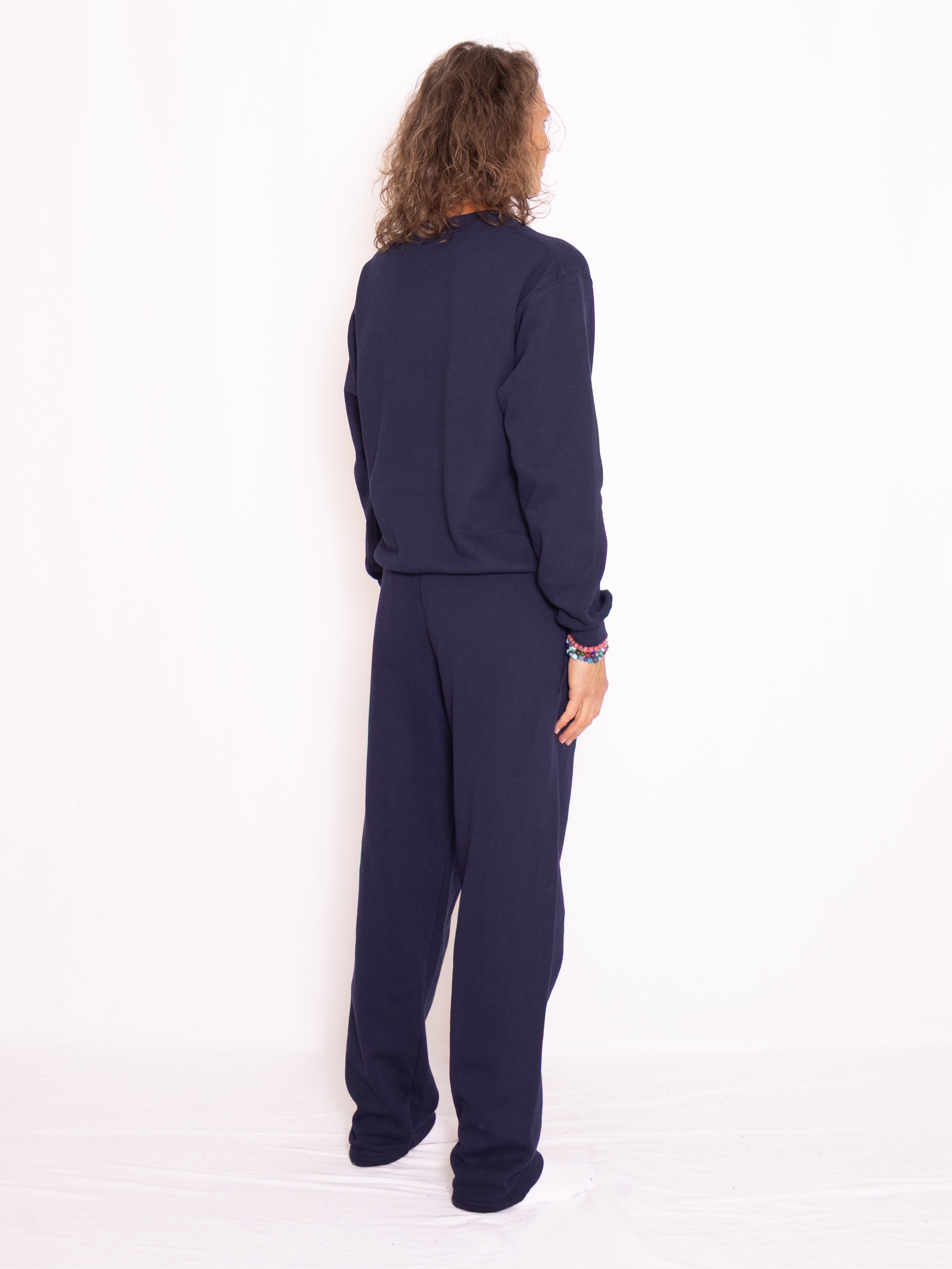 Sweat set with crewneck navy