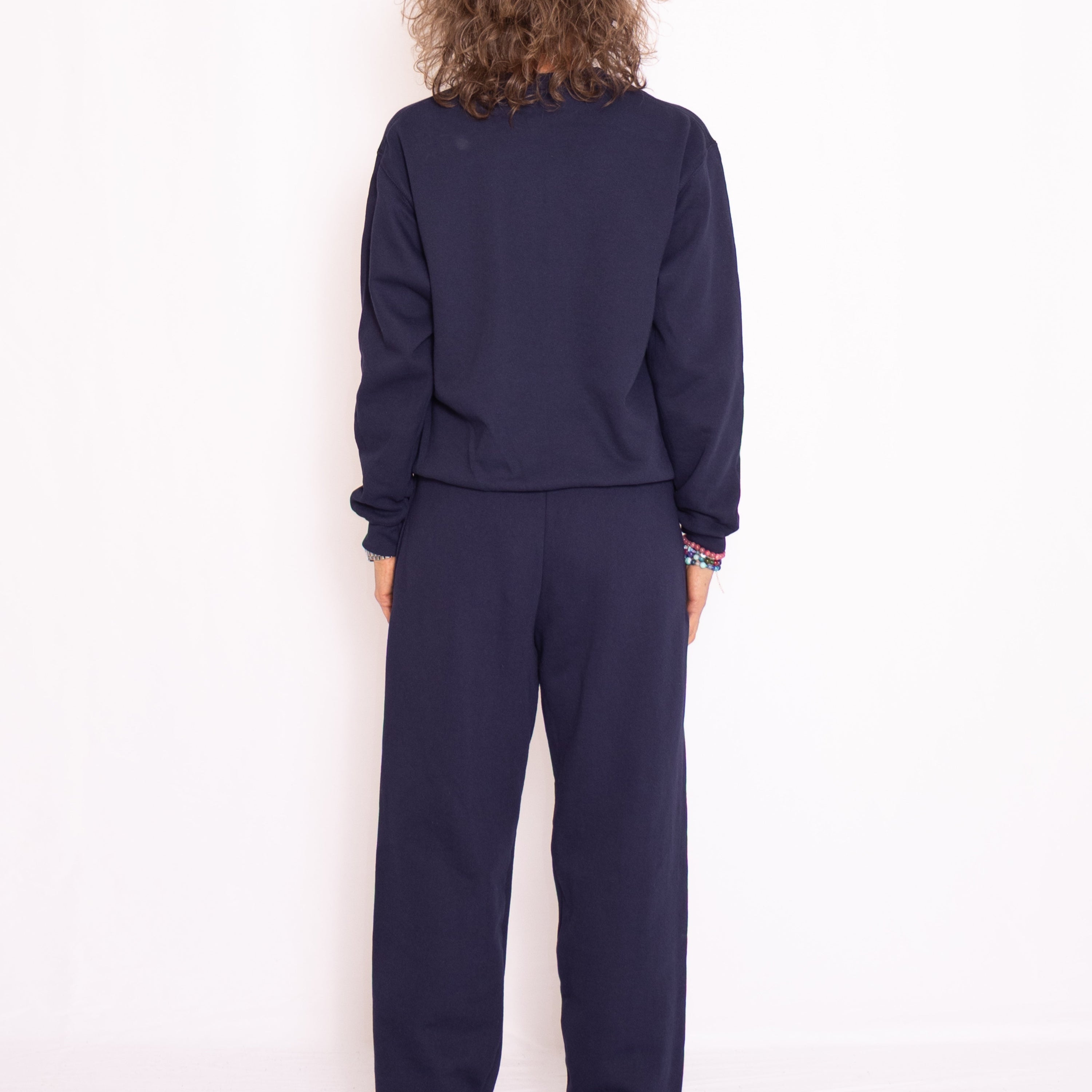Sweat set with crewneck navy