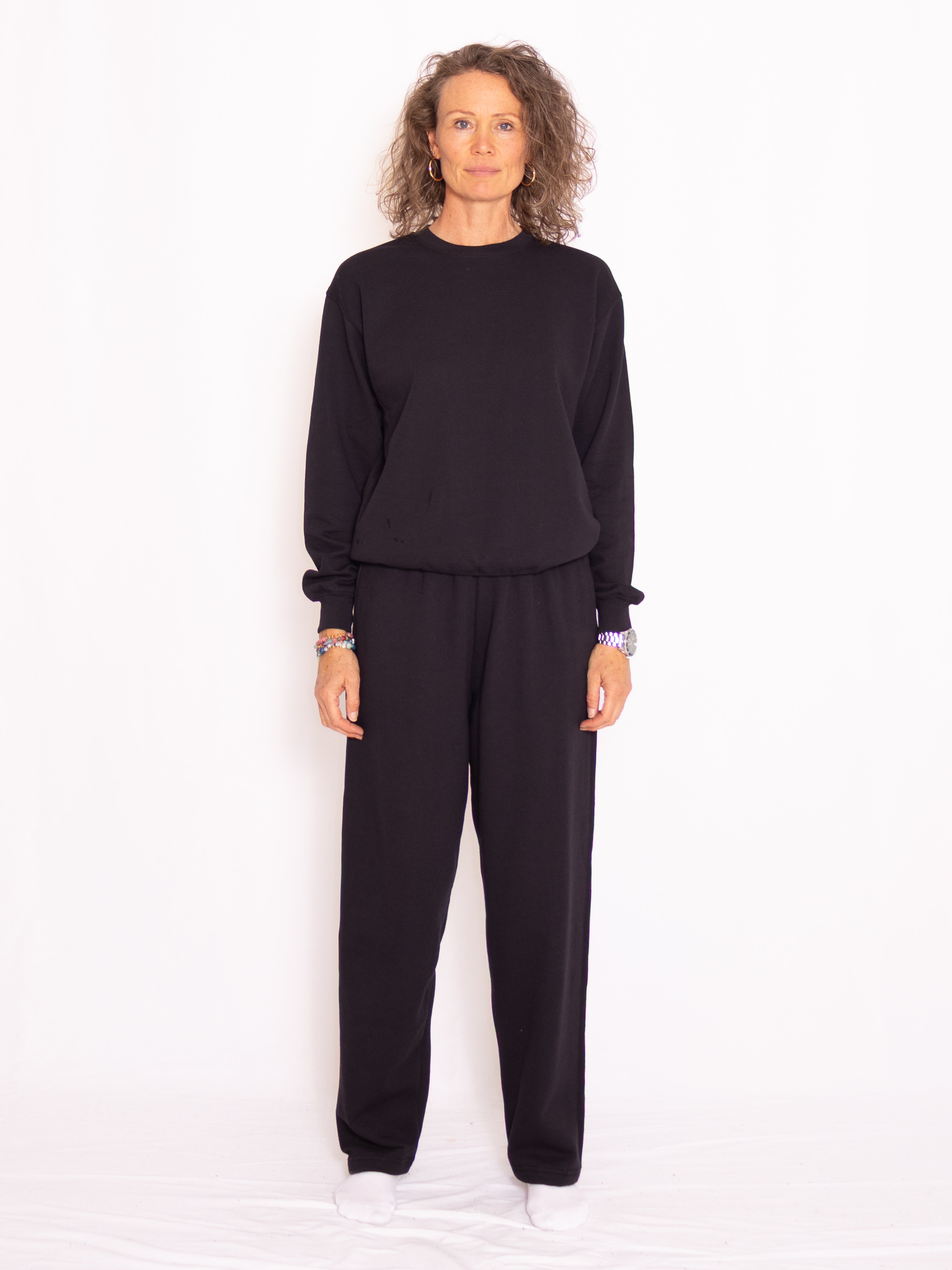 Sweat set with crewneck black